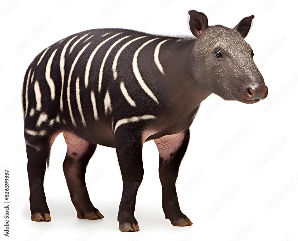 Fototapeta premium Tapir on white background