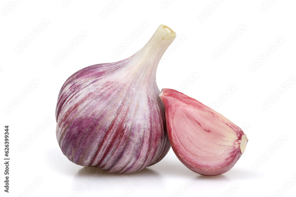 Fototapeta premium Young garlic isolated on white background