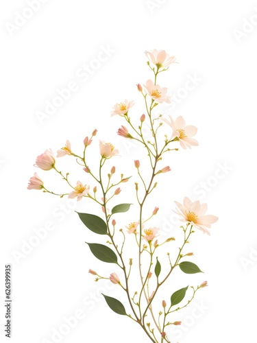 floral branch isolated on white background