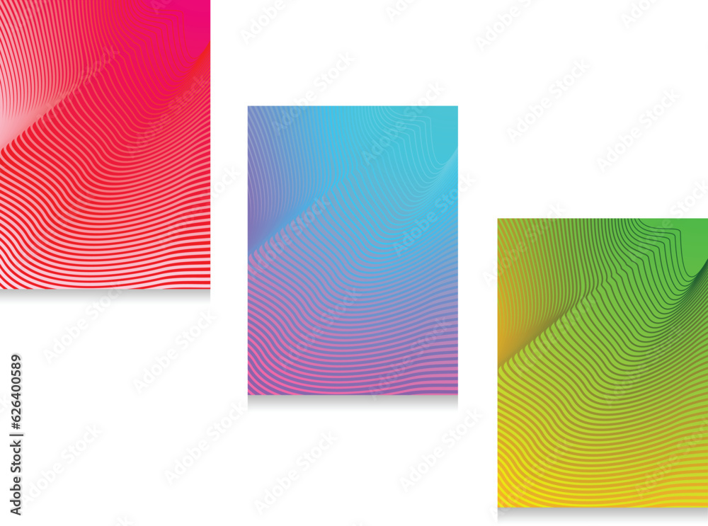 Set of Three Gradient Modern Background, Suitable For Brochures, Template Layout Design, Fluid Shape Abstract Wavy Pattern Set of Three Gradient Modern Background, Suitable For Brochures, Template Layout Design, Fluid Shape Abstract Wavy Pattern