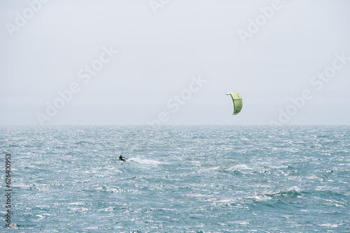 kite surfing in the sea