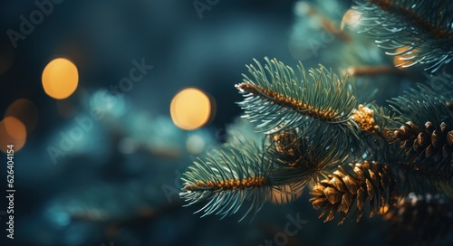 Pine tree Christmas background.