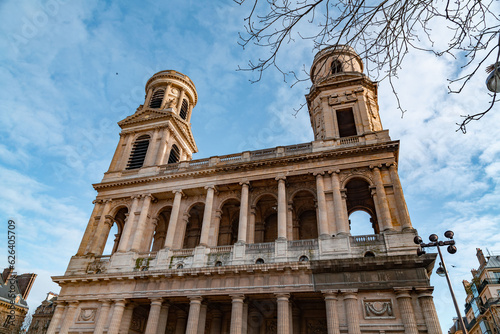 The Church of Saint-Sulpice, a Roman Catholic church in Paris, France