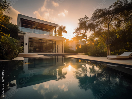 Caribbean Dream Retreat: Experience Modern Elegance in a Luxurious Villa with Pool and Jacuzzi © 47Media