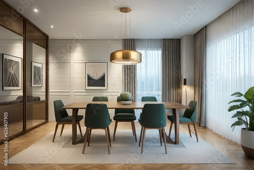 modern living room interior design Generated Ai © Creative artist1