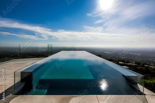 Immerse yourself in 'Liquid Horizons', a captivating series showcasing the seamless blend of water and sky through stunning Infinity Edge Swimming Pool designs. © Brandon