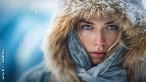 a young adult woman, blond ...