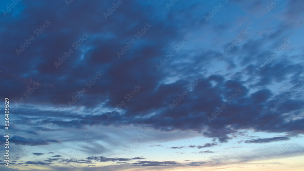 Cloud on twilight sky