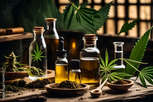 CBD marijuana essential oil Generated Ai
