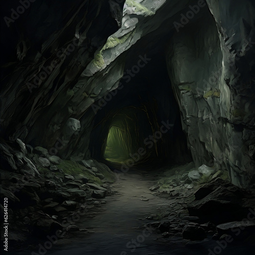 Fototapet dark cave