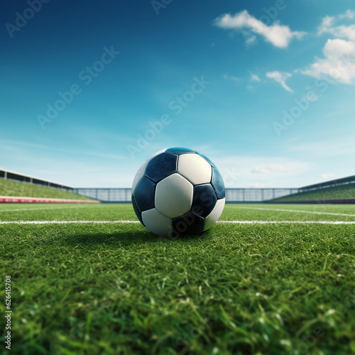 soccer ball on green grass © Andrej