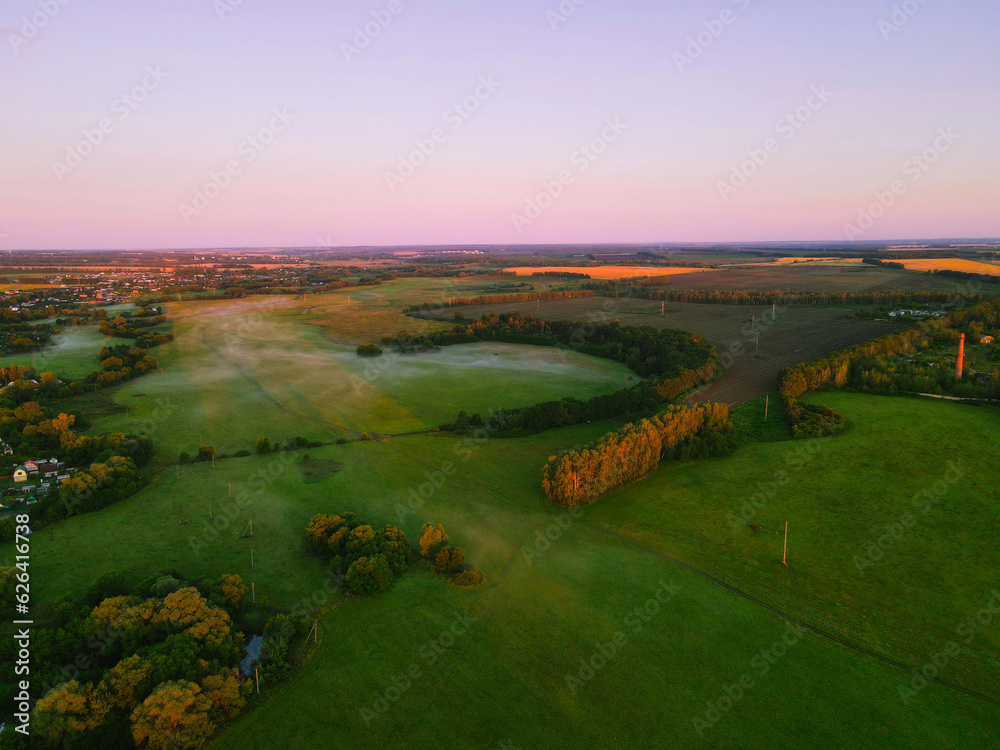 Naklejka premium sunset over the river thames