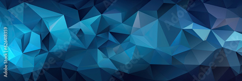 Abstract blue triangular wallpaper background. Generative AI