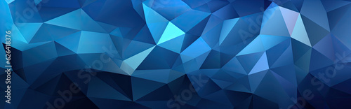 Abstract blue triangular wallpaper background. Generative AI