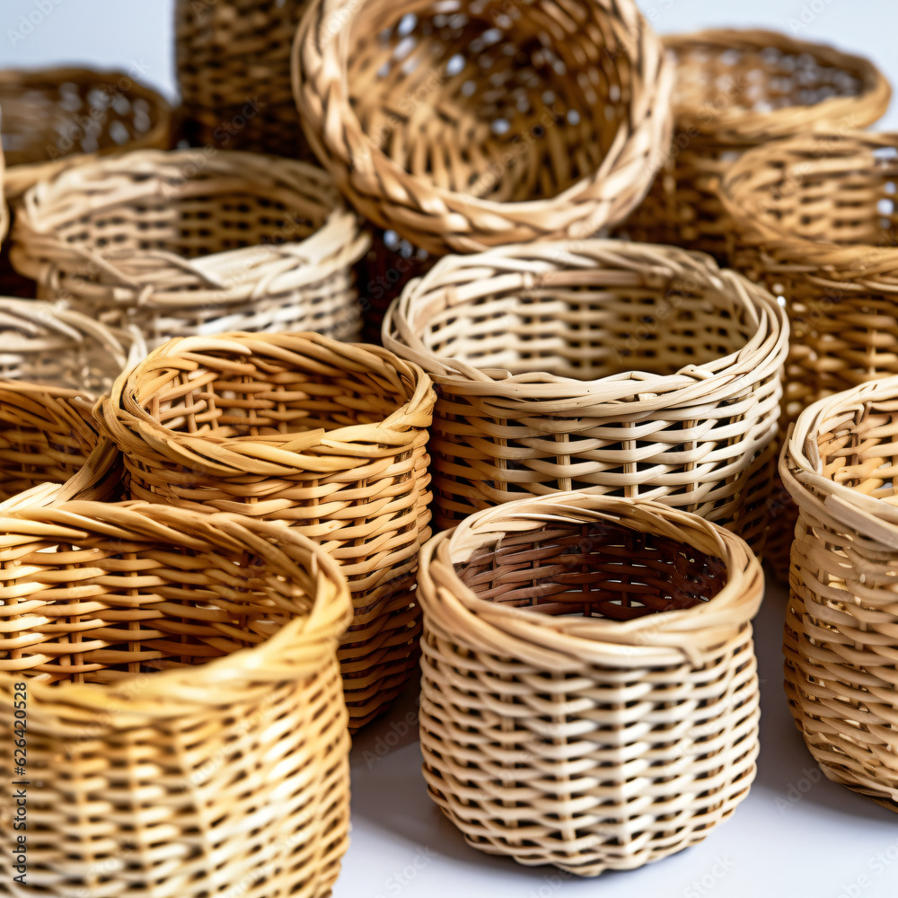 wicker basket on the table
