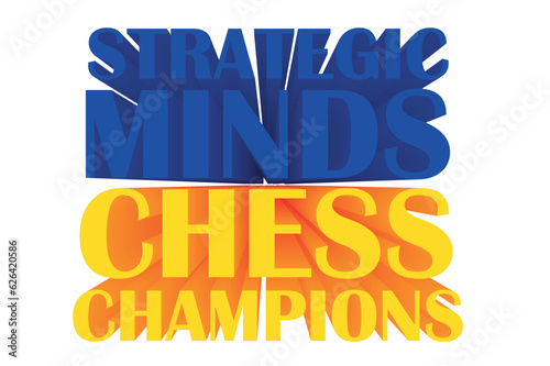 3D Text Design About International Chess Quotes