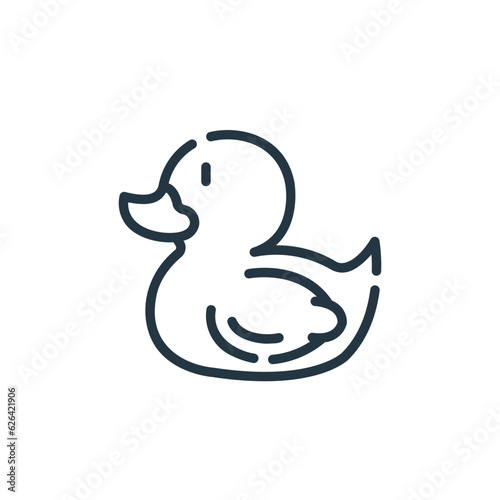 Foto rubber duck icon from outline toys collection