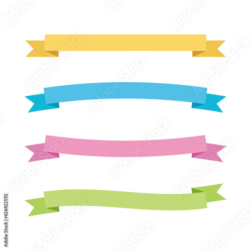 various flat long ribbon collection