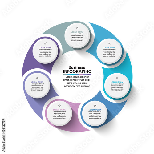 Business circle. timeline infographic icons designed for abstract background template milestone element modern diagram process technology digital marketing data presentation chart Vector