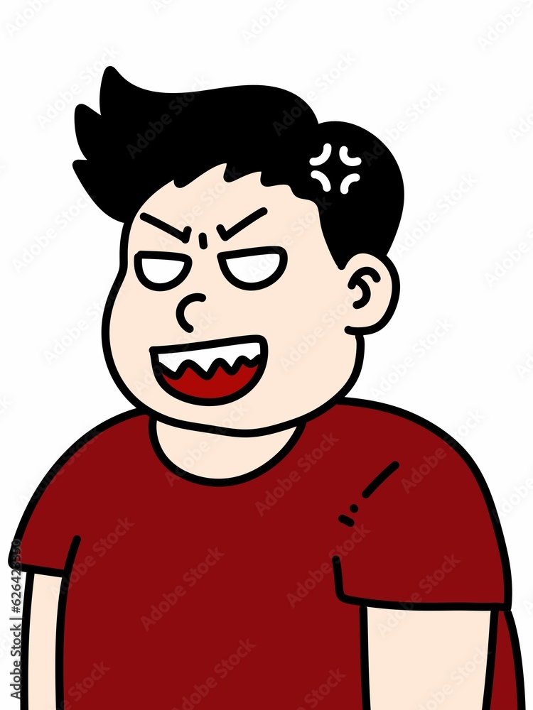 illustration of cartoon cute man