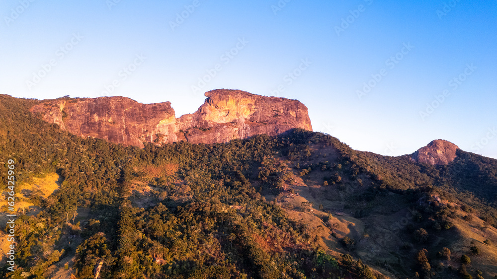 Pedra do Baú in São Bento do Sapucaí. Aerial view of the Rock.