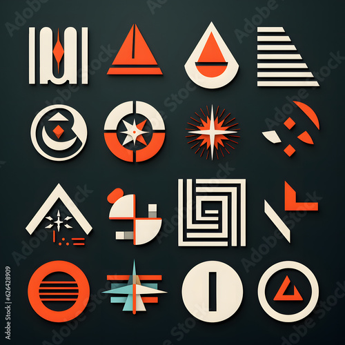 a large variety of modern designs on a dark background