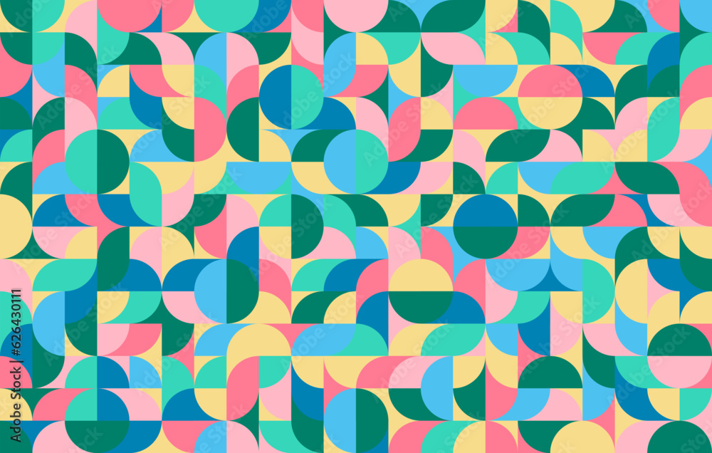 Modern flat circle memphis abstract wallpaper Modern flat circle memphis abstract wallpaper