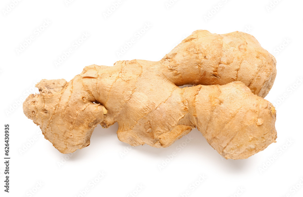 Fresh ginger root on white background Fresh ginger root on white background