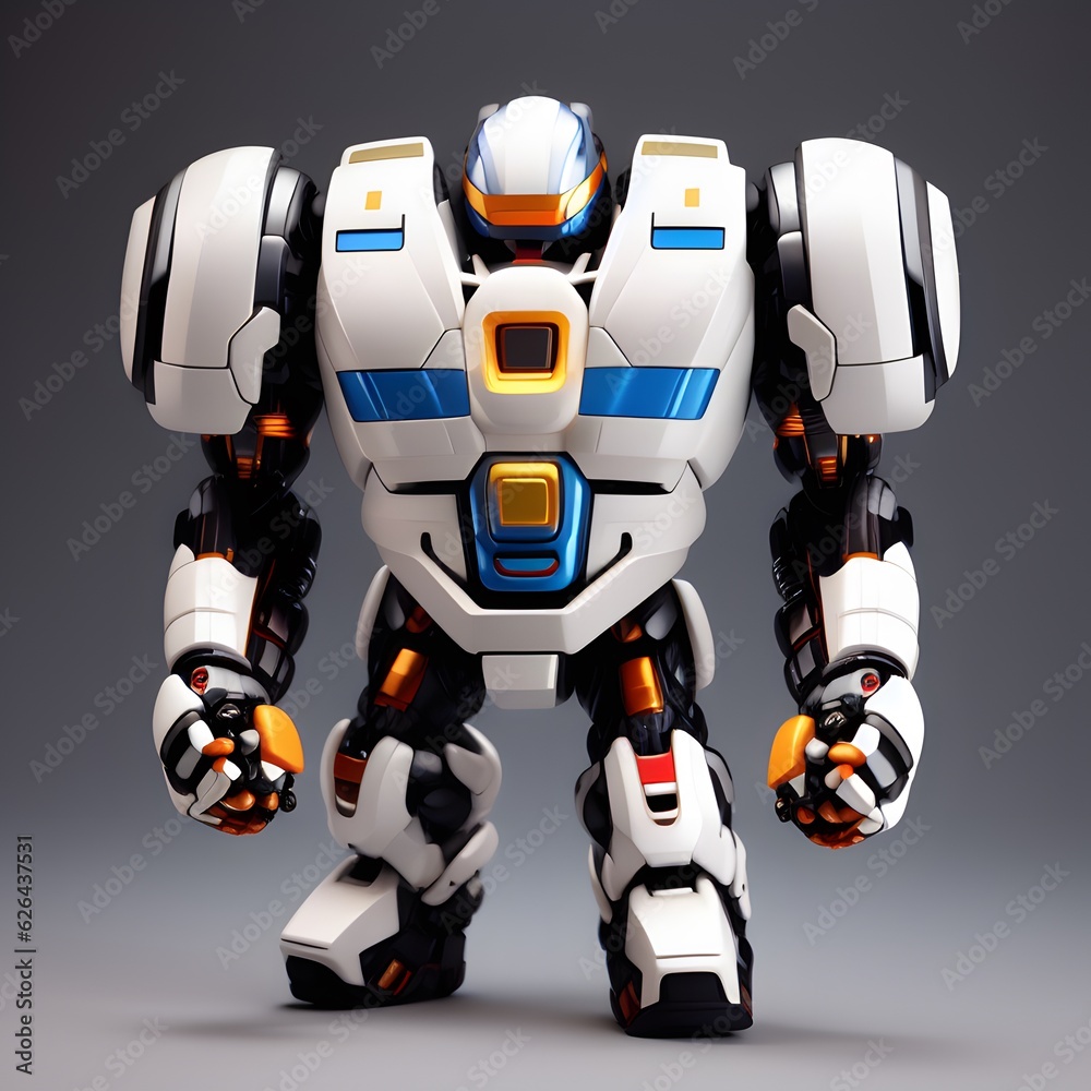 3d cute robot chibi figure Created by using generative AI