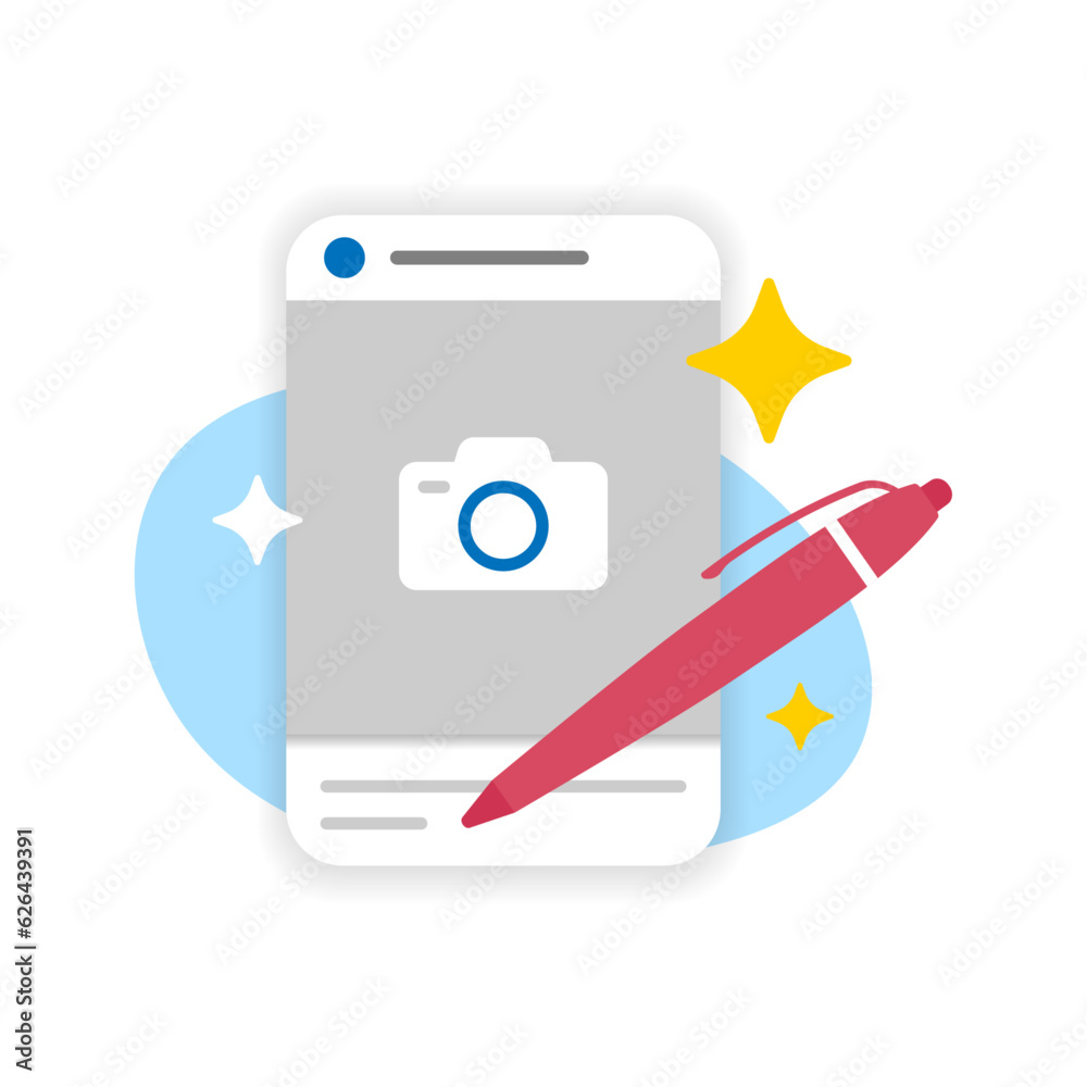 create social media content concept illustration flat design vector ...