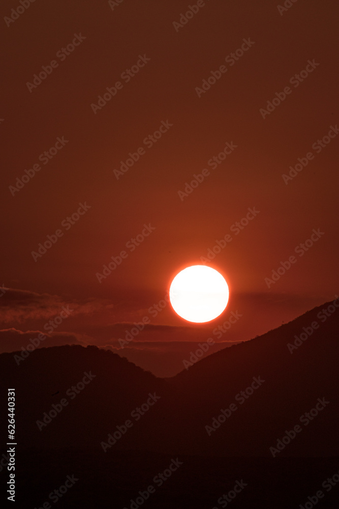 Fototapeta premium sunset in the mountains