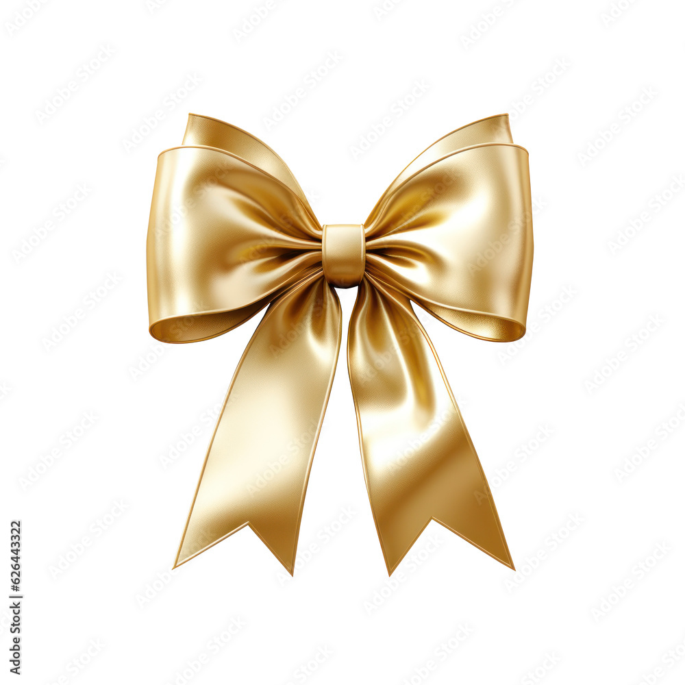 Gold bow ribbon gift golden luxury 