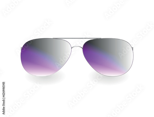 summer sunglasses advertising poster on white background