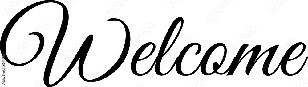 Digital png illustration of black welcome text on transparent background Digital png illustration of black welcome text on transparent background
