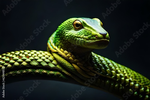 green lizard on a branch