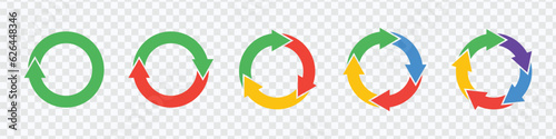 circle infographic arrows. Refresh reload rotation recycling arrows. Infographic circle set, Business succes. vector eps