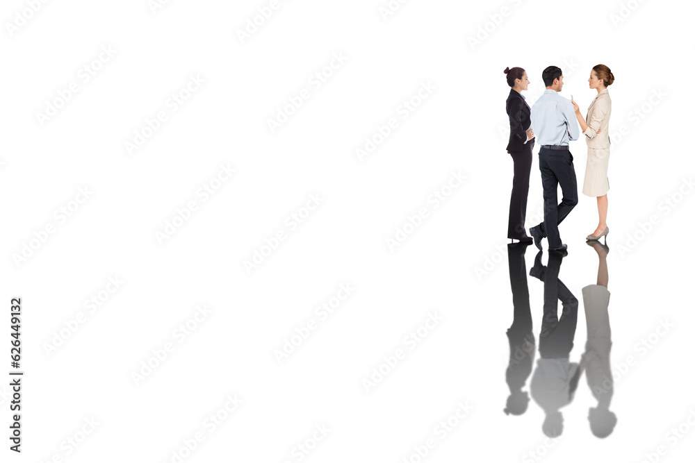 Digital png photo of diverse group of casual business colleagues on transparent background Digital png photo of diverse group of casual business colleagues on transparent background