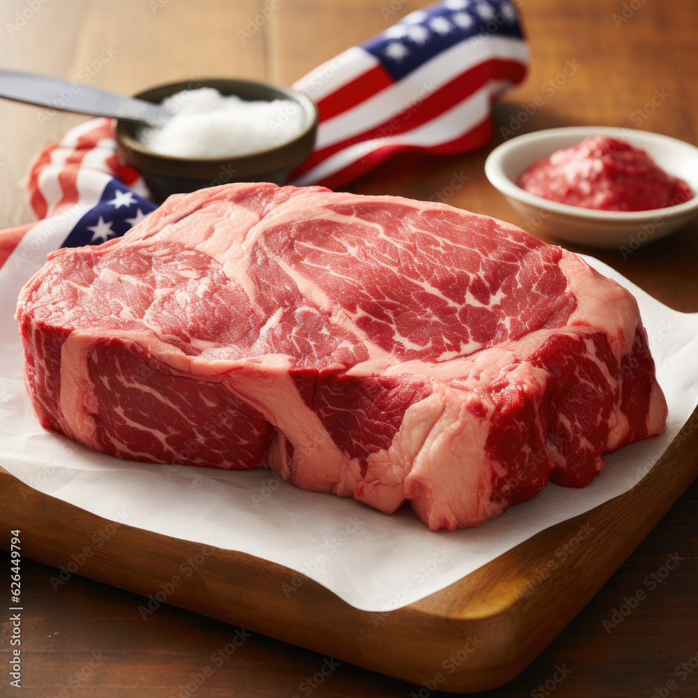 an American steak