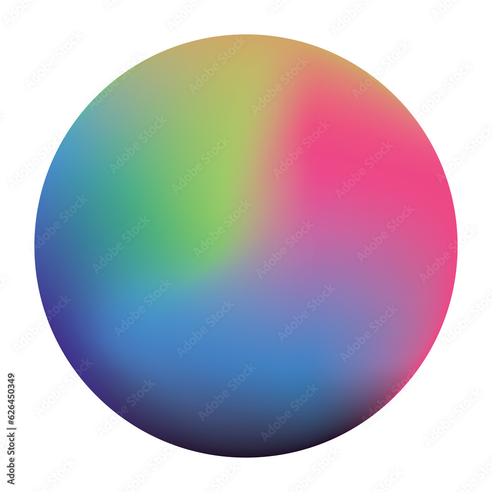 Digital png illustration of colourful gradient circle on transparent background