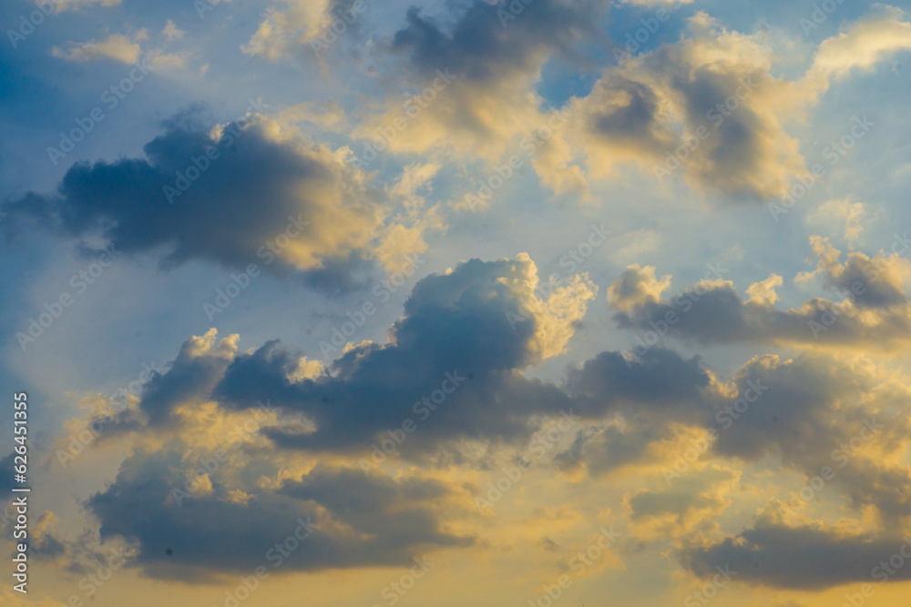 Sunset sky with cloud atmosphere outdoor nature background Sunset sky with cloud atmosphere outdoor nature background