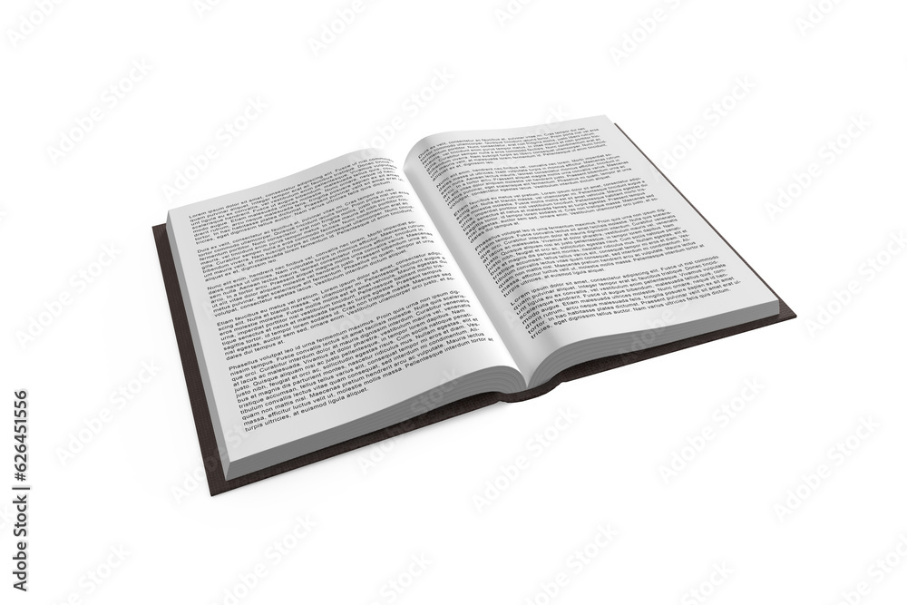 Naklejka premium Digital png photo of open book with text on transparent background
