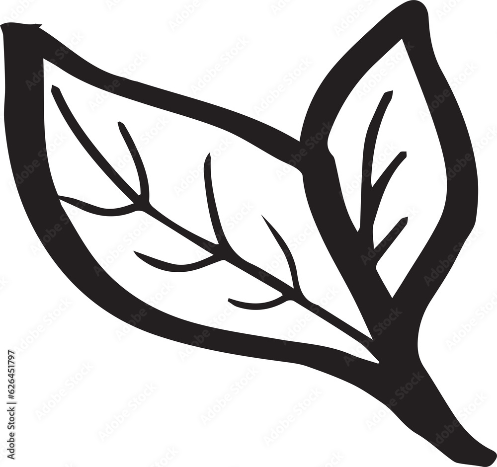 Digital png illustration of leaves outline on transparent background Digital png illustration of leaves outline on transparent background