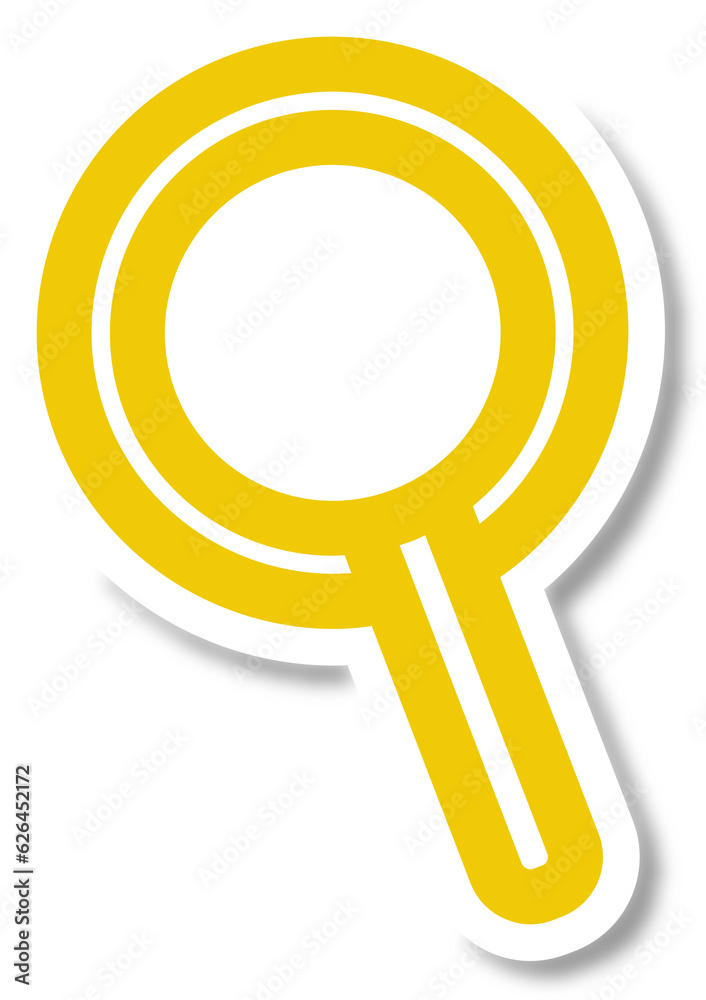 Digital png illustration of yellow magnifying glass on transparent background Digital png illustration of yellow magnifying glass on transparent background