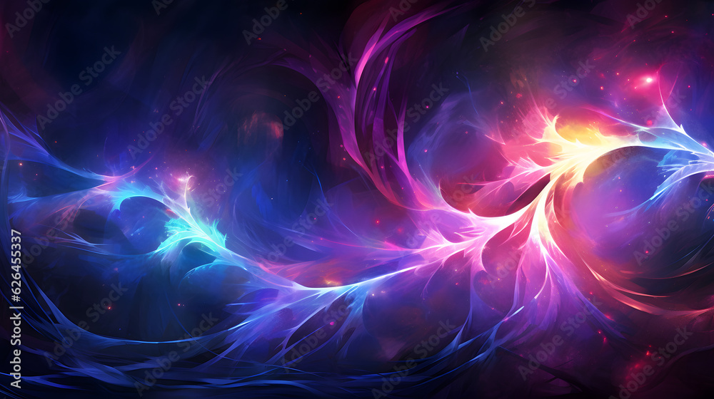 Obraz premium abstract purple blue background, constant flow - AI Generated