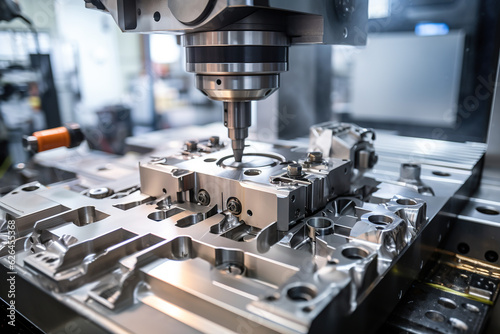 CNC machining of precision aerospace components photo
