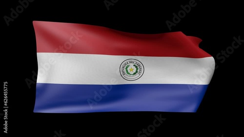 Paraguay Waving Flag Transparent Alpha photo