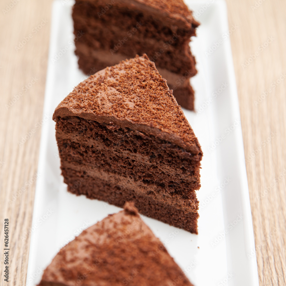 Soft and intense chocolate cake with chocolate whipped ganache Soft and intense chocolate cake with chocolate whipped ganache