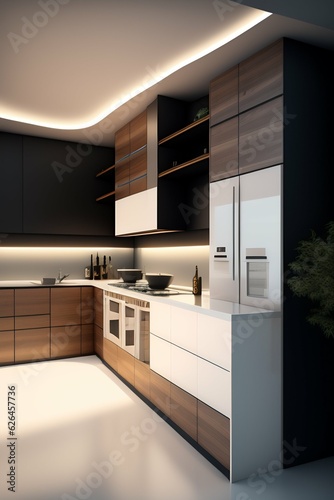 modern kitchen in house generated by AI