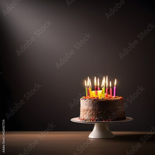 Платно birthday cake with candles