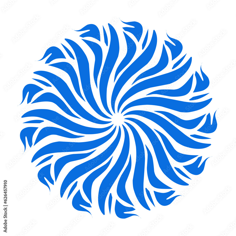 Obraz premium Blue color ethnic mandala patern design illustration. Perfect for logos, icons, stickers, tattoos, design elements for websites, advertisements and more.